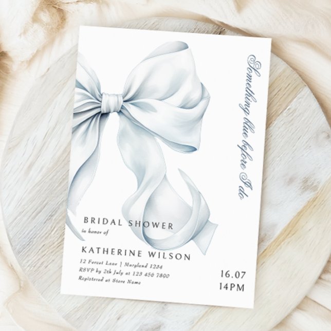 Invitation Quelque chose de bleu avant que je ne fasse Fête d (Créateur téléchargé)