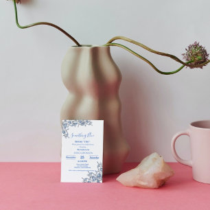 Invitation Quelque chose de bleu avant que je ne fasse la dou