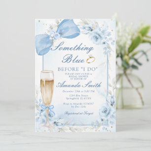 Invitation Quelque chose de bleu avant que je ne fasse la fêt
