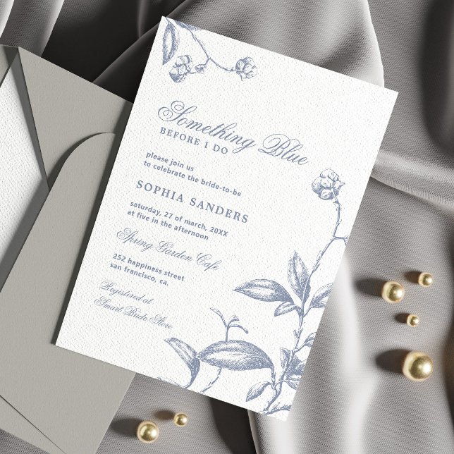 Invitation Quelque chose de bleu avant que je ne prenne une d (Créateur téléchargé)