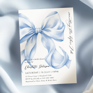 Invitation Quelque chose de bleu Fête des mariées Bow