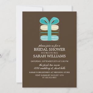 Invitation Quelque chose de bleu français Macarons