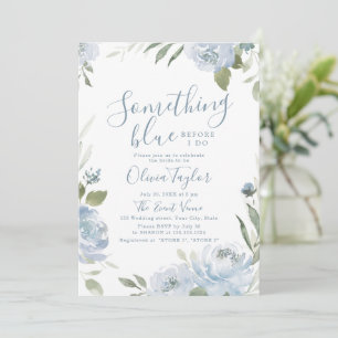 Invitation Quelque chose de romantique et bleu, floral, Baby