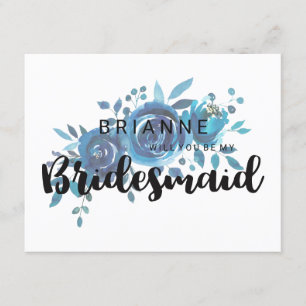 Invitation Quelque Chose De Rose Bleu Serez-Vous Ma Femme D'A