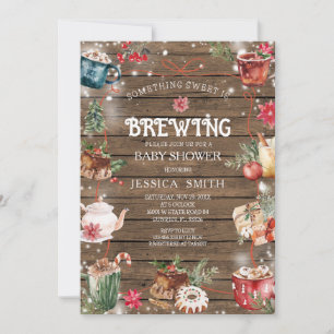 Invitation Quelque Chose de sucré brasse le Baby shower de bo