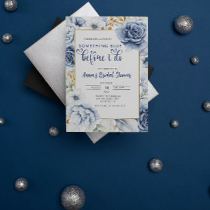 Invitation Quelque Chose d'Élégant et de Bleu Avant que Je le
