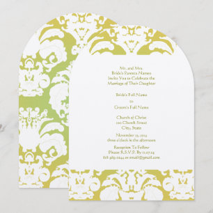 Invitation Quelques touches de chaux jaune beurre Mariage dam