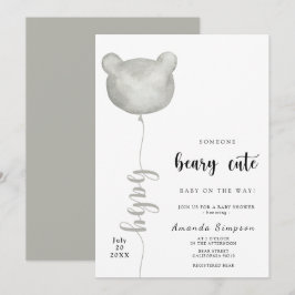 Invitation Quelqu'un de Beary Cute est sur le chemin Baby sho
