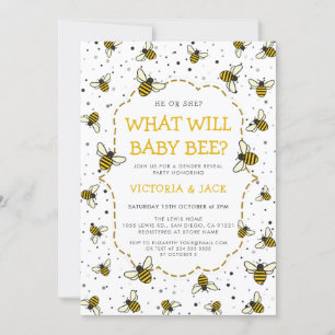 Invitation Qu'est-ce que Baby Bee, mignonne Bee Motif Genre R