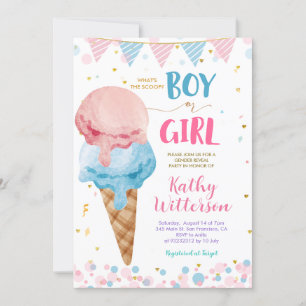 Invitation Qu'est-ce que la crème glacée Scoop?