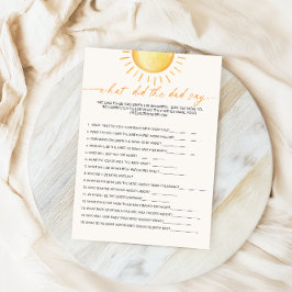 Invitation Qu'Est-Ce Que Le Père A Dit Baby shower Sunshine