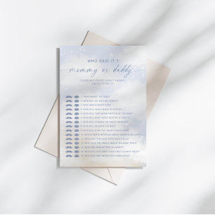 Invitation Qui a dit Cloud 9 Baby Shower Jeu