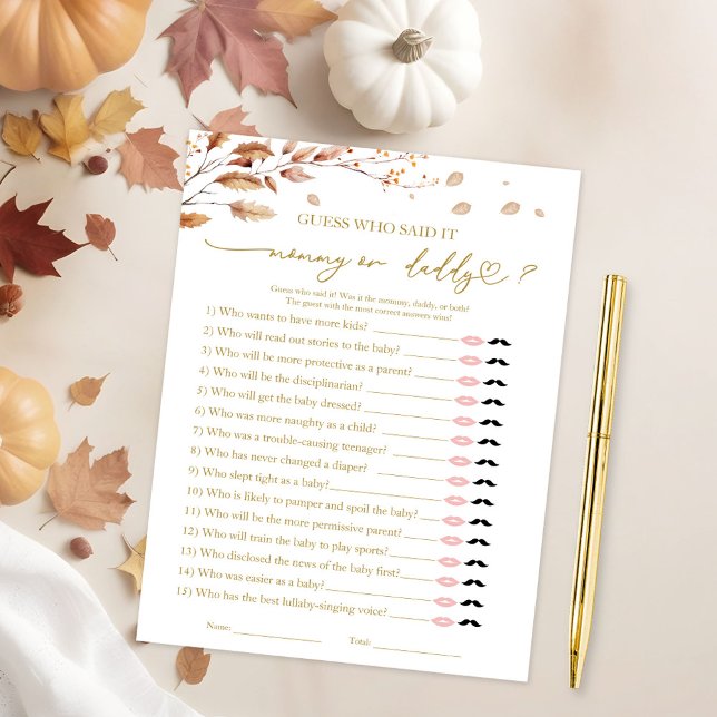 Invitation Qui A Dit Qu'Il Baby shower Jeu (Créateur téléchargé)