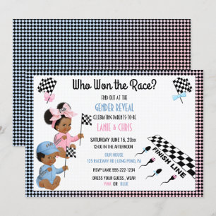 Invitation Qui a gagné la course Genre Révèle Drôle Sperme