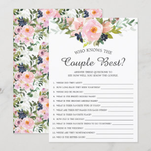 Invitation Qui connaît la meilleure Fête de l'mariée de jeu p