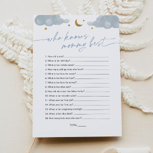 Invitation Qui connaît maman le meilleur Baby shower Twinkle 