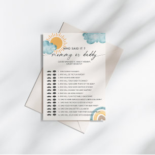 Invitation Qui L'A Dit Maman   Daddy Baby shower Game