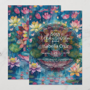 Invitation Quiet Devenir Conception de Fleur de Lotus