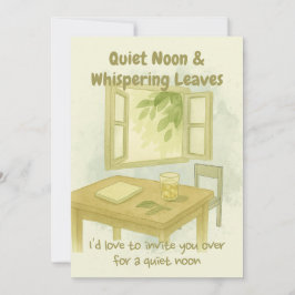 Invitation Quiet Noon & Whispering Leaves - Calm Summer Invit