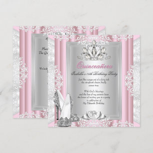 Invitation Quinceanera 15e anniversaire fête Lumière Chaussur