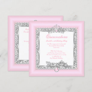 Invitation Quinceanera 15e anniversaire magique Fairytale ros