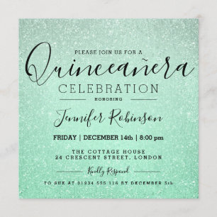 Invitation Quinceanera 15e anniversaire Monnaie Parties scint