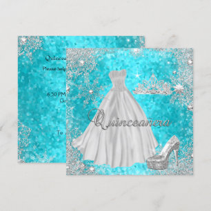 Invitation Quinceanera 15ème Elite Élégante fête d'anniversai
