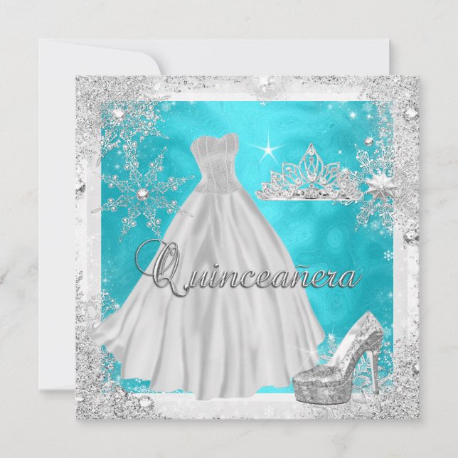 Invitation Quinceanera 15ème Elite Élégante fête d'anniversai (Devant)
