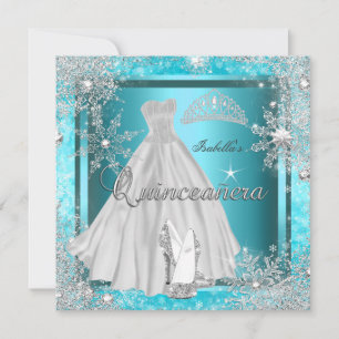 Invitation Quinceanera 15ème Elite Élégante fête d'anniversai