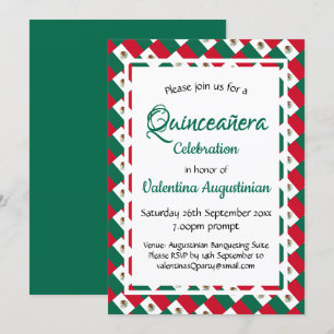 Invitation Quinceañera Anniversaire MEXICO Personnalisé