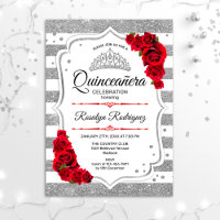 Quinceanera - Blancs Argent Rouge