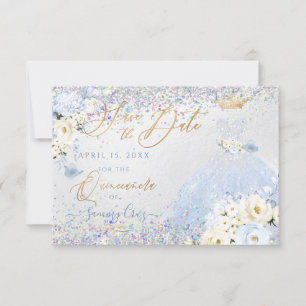 Invitation Quinceanera Date de sauvegarde Holographique Confe