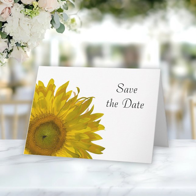 Invitation Quinceanera de tournesol jaune Enregistrer la date (Créateur téléchargé)