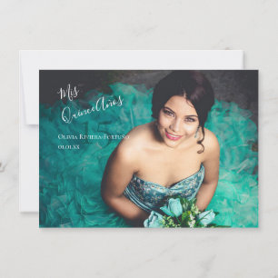 Invitation Quinceanera Elégante Moderne Photo 15e anniversair