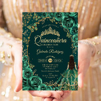 Quinceanera Emerald Gold Green