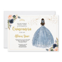 Invitation Quinceañera espagnole, Fête d'anniversa