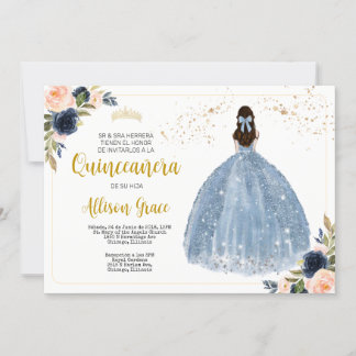 Invitation Quinceañera espagnole, Fête d'anniversa