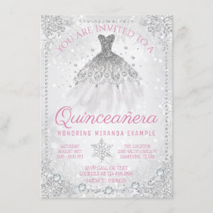 Invitation Quinceanera, Fléau de neige des Wonderland
