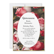 Quinceanera fleurs rouge blanc roses Anniversaire