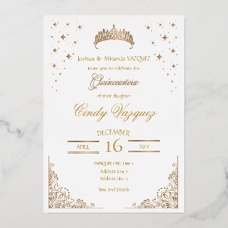 Invitation Quinceanera Foil