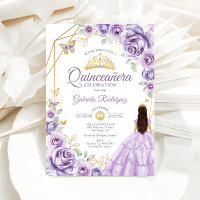 Quinceanera Lilac Robe violette Florale