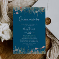 Quinceañera Navy Colorée Bohème Fleurie Heureuse