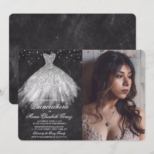 Invitation Quinceanera Parties scintillant robe Diamond Chalk