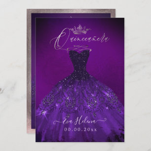 Invitation Quinceañera, Princesse Sparkle