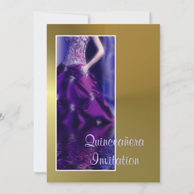 Invitation Quinceañera Quinceanera (Devant)