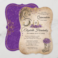 Quinceañera violet or Rustique Horse Anniversaire