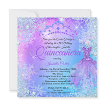 Quinceañera Violet Rose Bleu Pays des Merveilles d