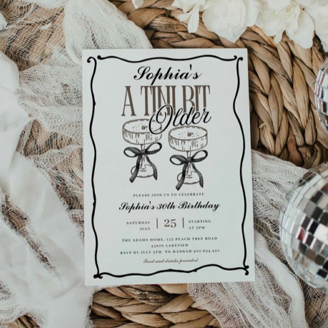 Invitation Quirky Tini Bit Ancien Espresso Martini Anniversai (Créateur téléchargé)