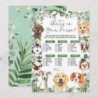 Quoi dans votre sac à main Chien Chien Baby shower