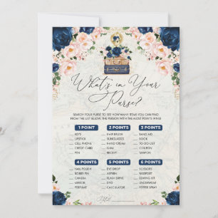 Invitation Quoi de neuf dans votre sac Marine Travel Bridal G